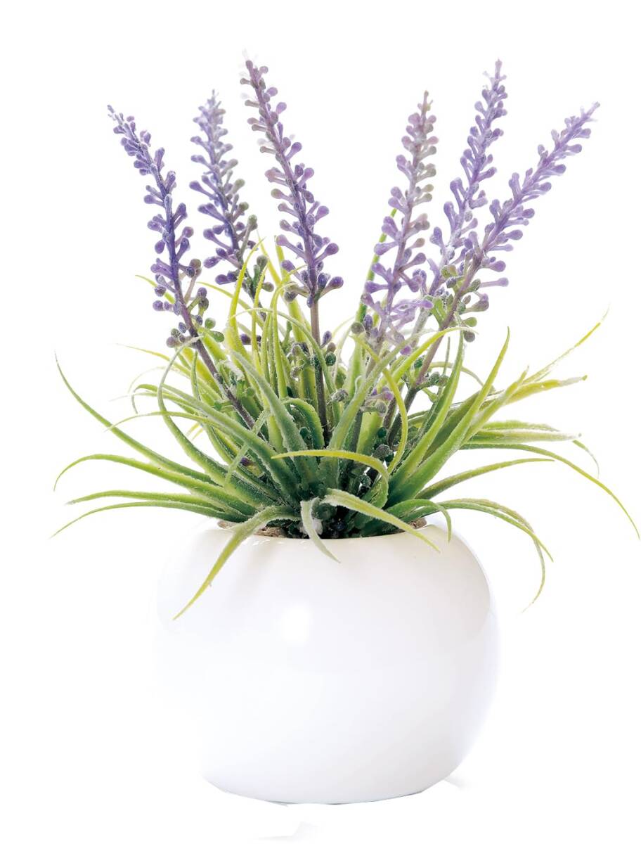 フルタック(Fultac) 光触媒 消臭 抗菌 防カビ フェイクグリーン ラウンドポット ラベンダー インテリア グリーン 造花 観葉植物 16拍卖