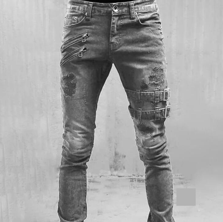 新入荷ジョガーパンツ テーパード デニムパンツ メンズ スキニーデニム ジーパン ジーンズ カーゴパンツ 作業着 グレーS-3XL拍卖