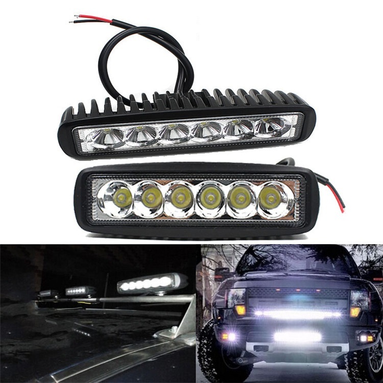 新入荷高品質LEDワークライト18W 作業灯フォグランプ 6連 LED高輝度防水・防塵・長寿命・防振・耐衝撃汎用 12V 24V兼用 広角 ホワイト 2個拍卖