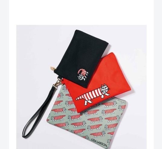 GLOW グロー 付録 付録のみ リサ・ラーソン ねこのマイキー 3連ポーチ拍卖