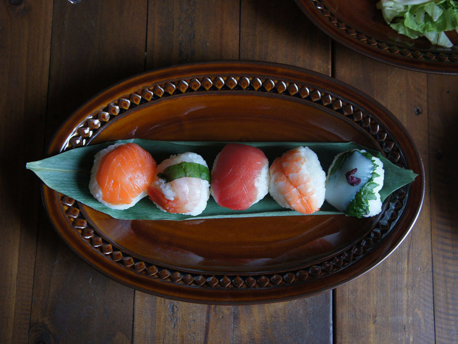 茶 スカンジナビア オーバルプレート お洒落 楕円 皿 北欧 うつわ カレー皿 パスタ皿 カフェ食器 日本製 イブキクラフト拍卖