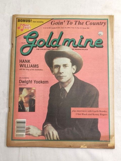 ♪GOLDMINE ミュージック コレクターズ マガジン 1991年 6月14日号 表紙 HANK WILLIAMS ハンク ウィリアムズ/音楽 洋書 出版物 希少 本拍卖
