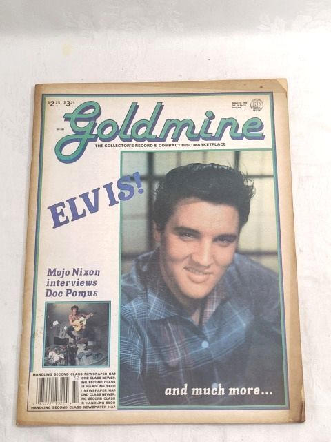 GOLDMINE ミュージック コレクターズ マガジン 1990年 8月10日号 表紙 エルヴィス プレスリー ELVIS/ロック 音楽 洋書 出版物 希少 本拍卖