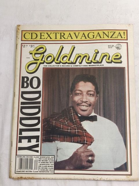 GOLDMINE ミュージック コレクターズ マガジン 1990年 7月27日号 表紙 Bo Diddley ボ ディドリー/ロック 音楽 洋書 出版物 希少 本拍卖