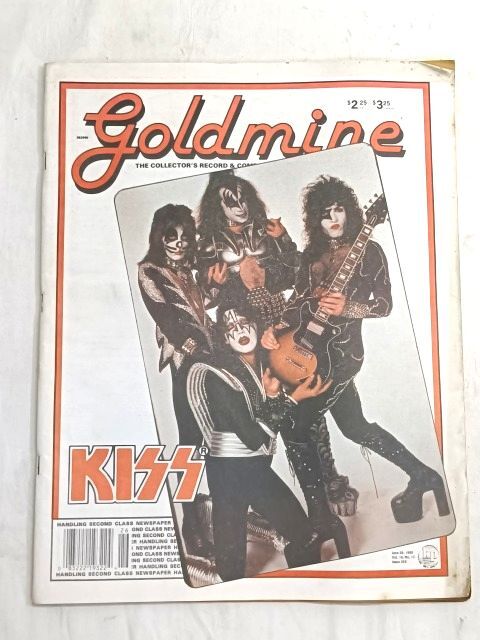 GOLDMINE ミュージック コレクターズ マガジン 表紙 KISS キッス 1990年 6月29日号/ハードロック 音楽 洋書 出版物 希少 本拍卖