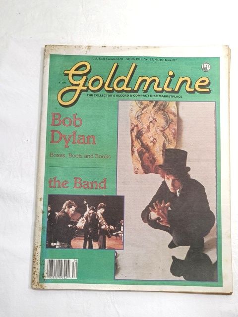 ♪洋楽 1991年 GOLDMINE ミュージック コレクターズ マガジン 表紙 Bob dylan ボブ ディラン/ロック 音楽 洋書 絶版 希少 ゴールドマイン拍卖