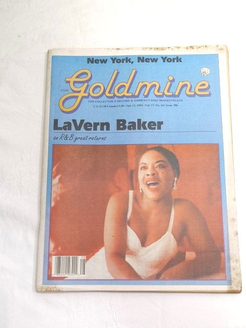 ♪洋楽 1991年 GOLDMINE ミュージック コレクターズ マガジン 表紙 Lavern Baker ヴァーン ベイカー/ロック 洋書 絶版 希少 ゴールドマイン拍卖