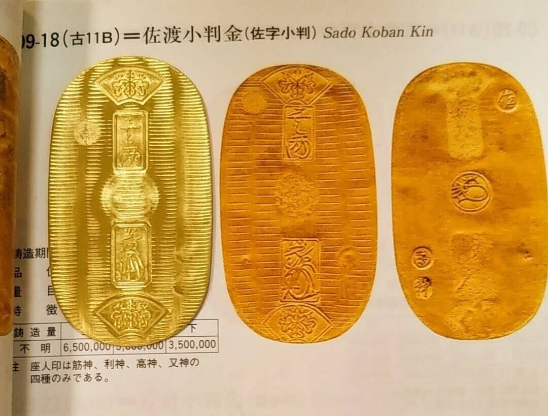 佐渡小判 大判 古銭 江戸 刻印 小判アンティークコレクション拍卖