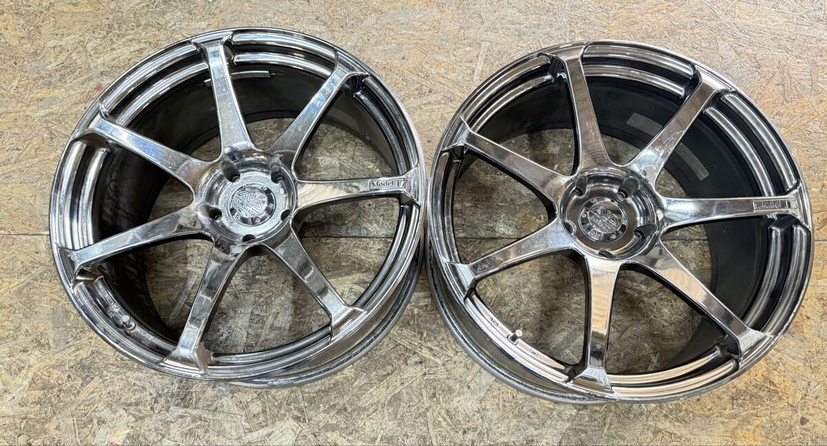【希少!】YOKOHAMA モデル7 19インチ 9J+29 PCD114.3 5穴 5H メッキ RX-8 スカイライン アルテッツァ 絶版 当時物 Z33 Z34 拍卖