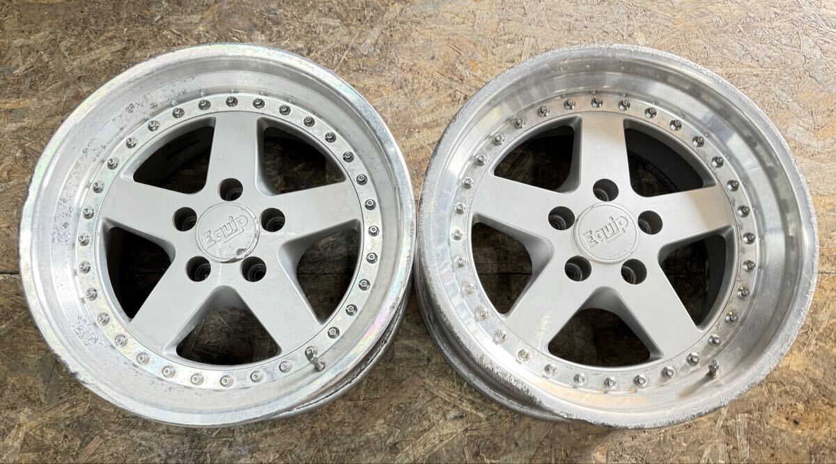 【希少!】WORK EQUIP エクイップ 17インチ 9J+31 PCD114.3 5穴 5H 当時物 絶版 シルビア スカイライン FD3S スープラ ローレル ソアラ拍卖