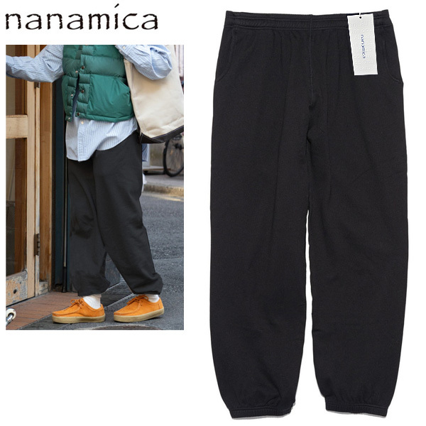 新品 W34 定価29,700円 ナナミカ 日本製 空紡糸 裏毛 スウェットパンツ 黒 BLACK ブラック SUCF362 nanamica Sweat Pants拍卖