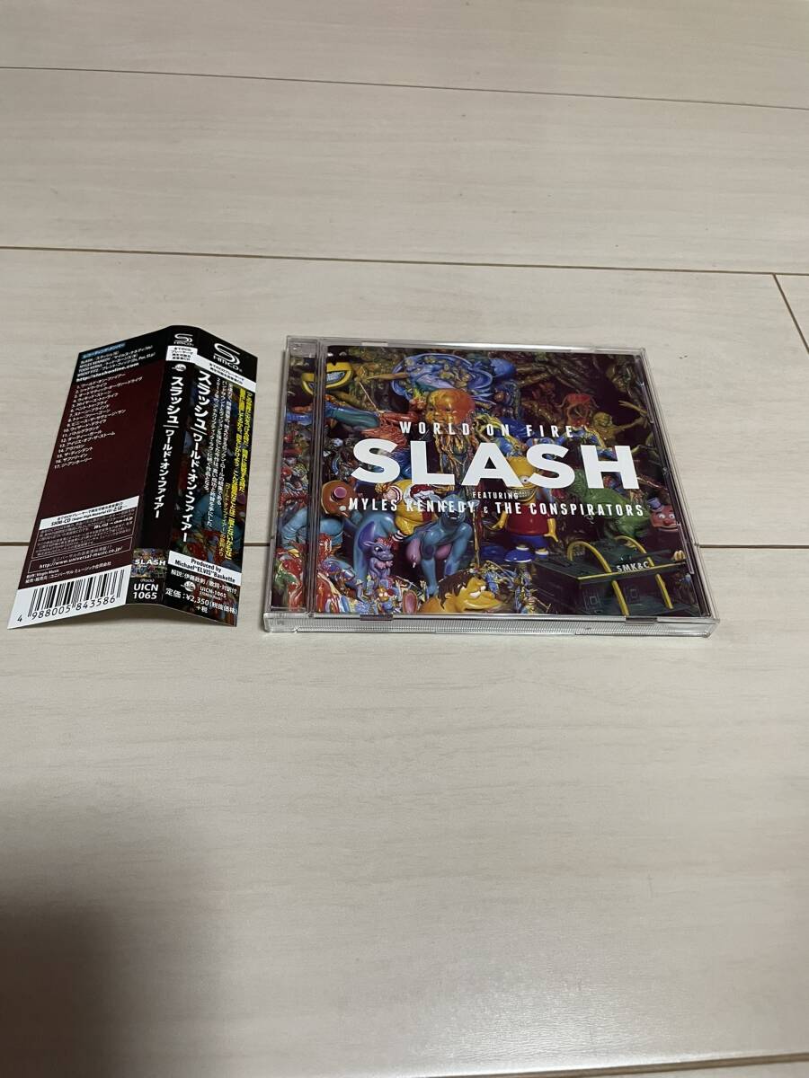 中古CD SLASH スラッシュ ワールド・オン・ファイアー SHM-C拍卖