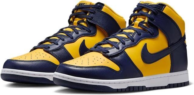 送料無料 27.5cm● 定価20,020円 ナイキ ダンク ハイ レトロ SE ミシガン NIKE DUNK HI RETRO 紺 黄 HF3143-700 スニーカー拍卖