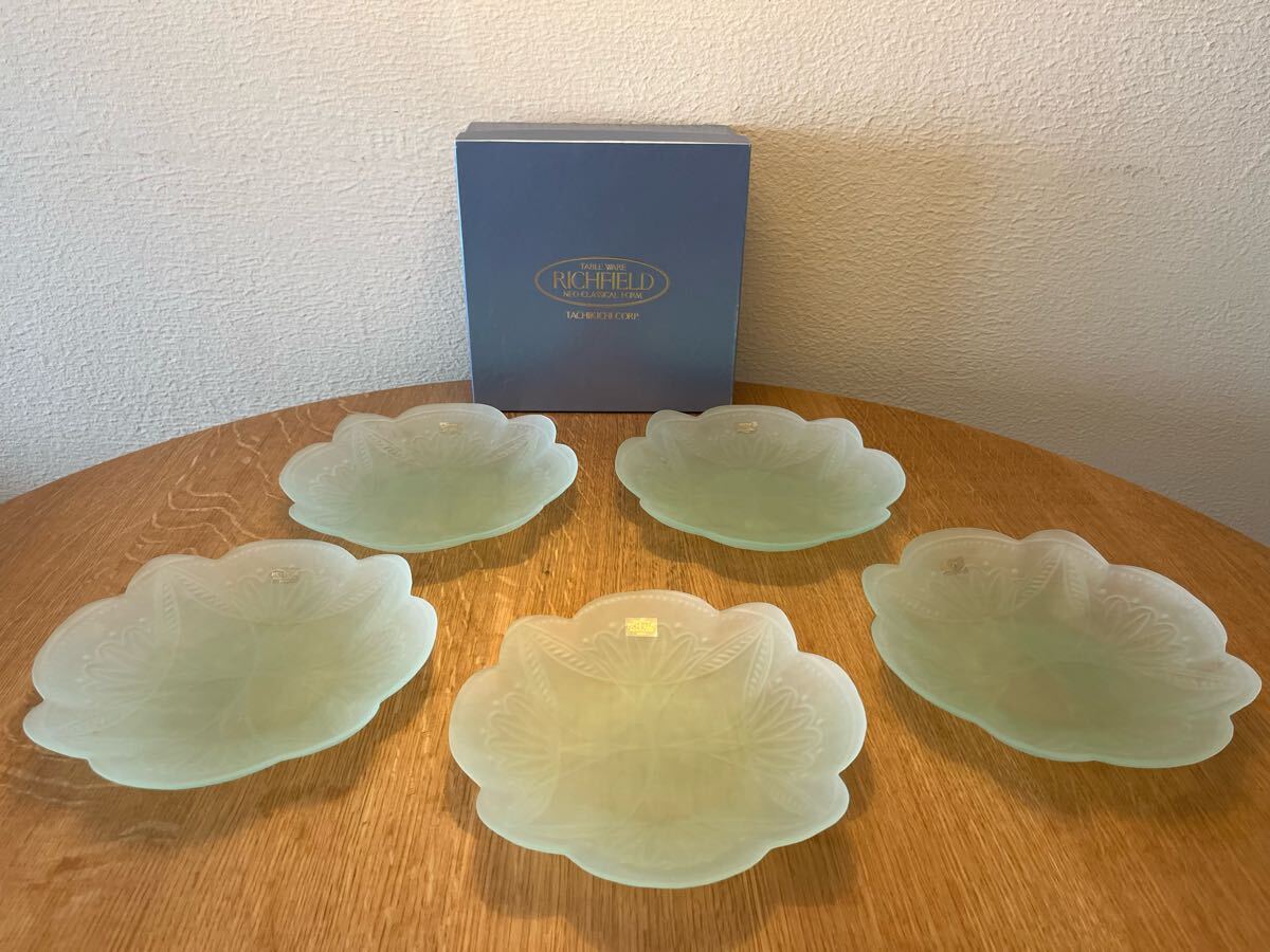 RICHFIELD リッチフィールド グラッソ クールパスタ皿 直径約23cm ガラス table ware 食器 たち吉 TACHIKICHI 未使用品 拍卖