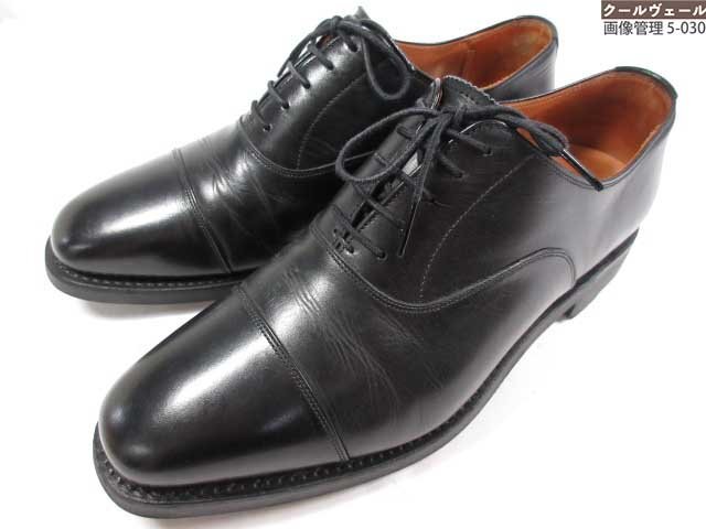 HH美品 【スコッチグレイン SCOTCH GRAIN】 2726 レザー キャップトゥ 内羽根 ドレスシューズ 靴 (メンズ) size24.5 ブラック ◇30MZA8014拍卖