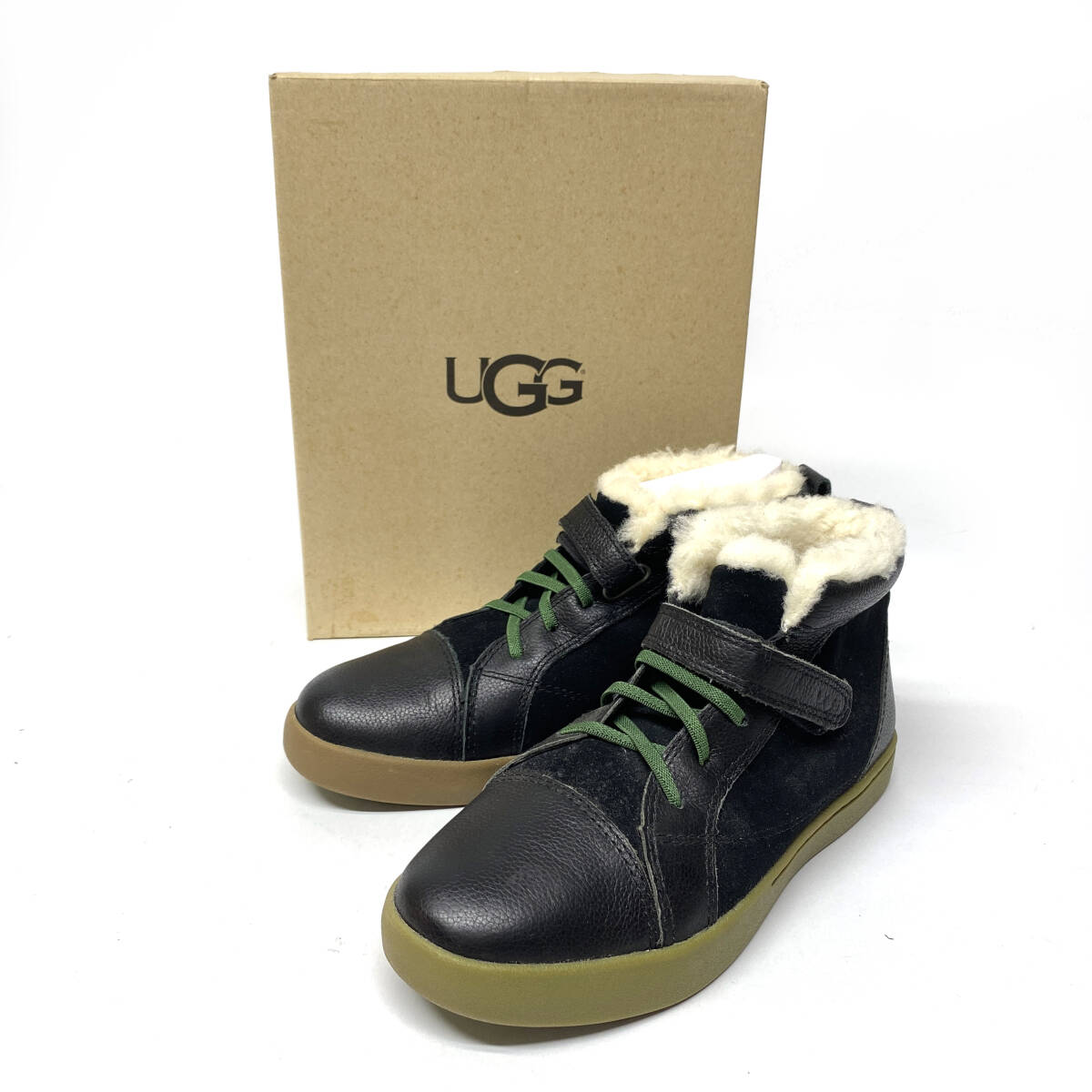 tu155 UGG アグ K THERON スニーカー シューズ ブーツ 23.5cm US5 1012397K ブラック レディース 箱有 ※中古拍卖