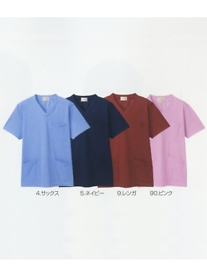 UZT431-9(レンガ) 【M】 ニットスクラブ、1着・¥4,212(税込)を5着で! ・新品未使用拍卖