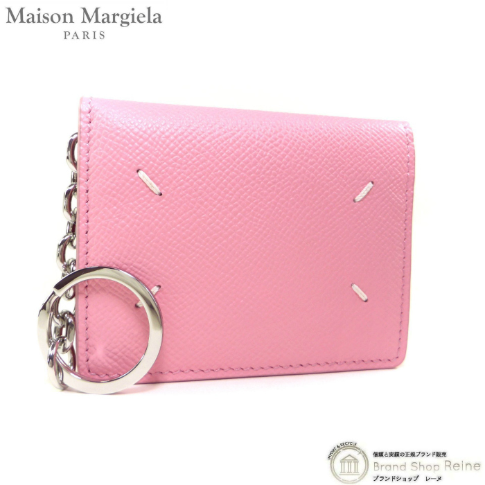 メゾン マルジェラ (Maison Margiela) キーリング カードホルダー 二つ折り カードケース SA2UI0003 ピンク(新品)拍卖