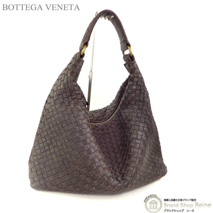 ボッテガ ヴェネタ (BOTTEGA VENETA) イントレチャート ホーボー ミディアム ワンショルダー バッグ 181347 ブラウン(中古)拍卖