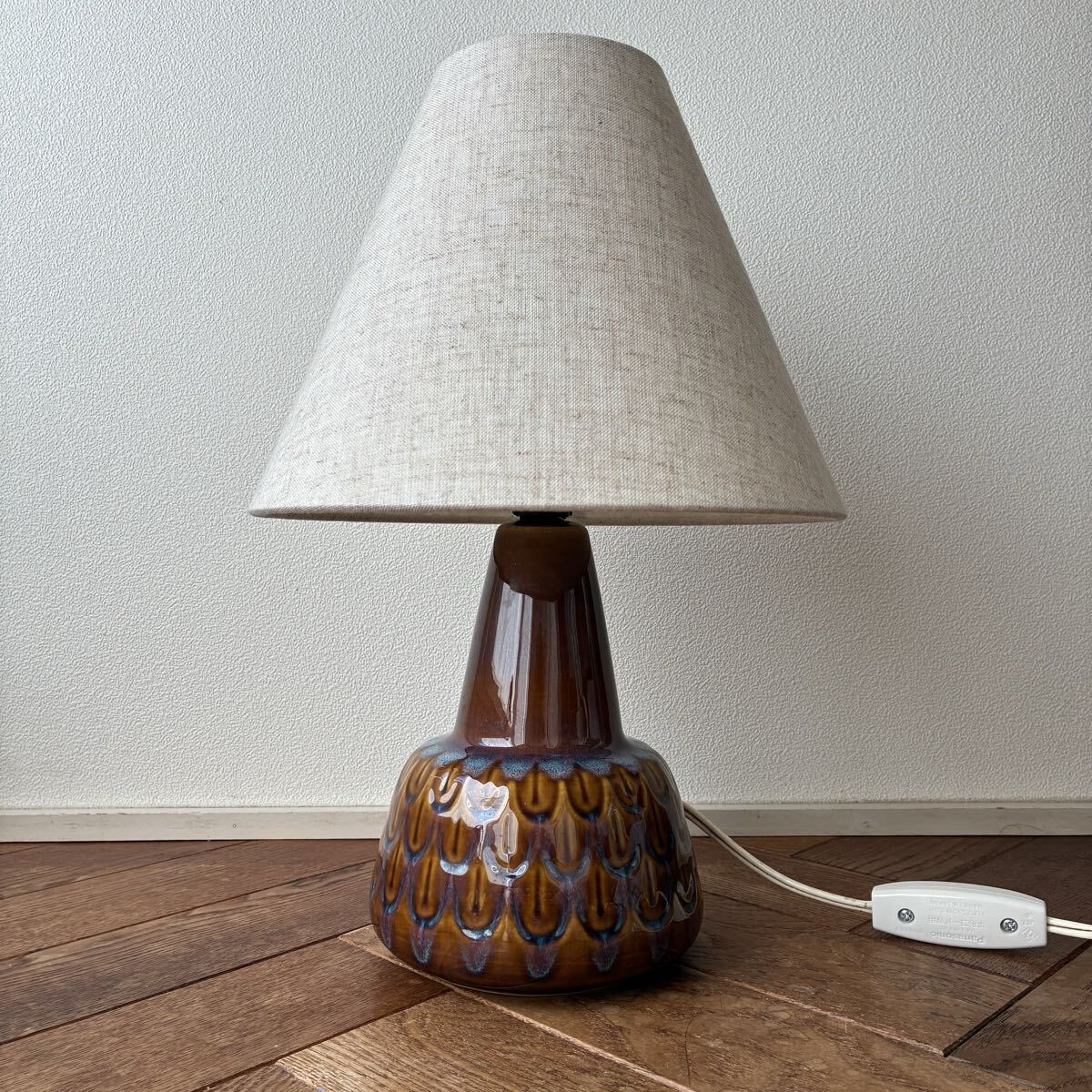 Soholm スーホルム Einar Johansen エイナー・ヨハンセン テーブルランプ 卓上ランプ 卓上ライト 孔雀の羽模様 卓上照明 北欧ビンテージ拍卖