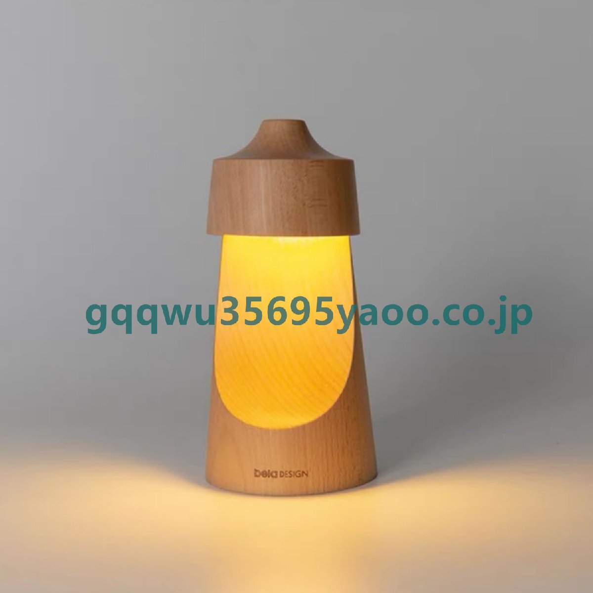 ハーフムーン ナイトライト ドイツ産 ブナ 天然木 木製 間接照明 卓上ライト 授乳ライト 充電式 LED 調光 調色 (ショート(高さ18.5cm))拍卖