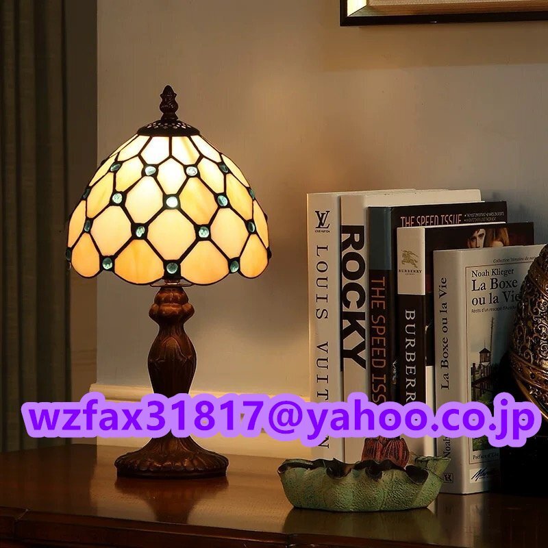 ステンドランプ ステンドグラス アンティーク レトロな雰囲気がおしゃれ ティファニー技法 美品ランプ 照明拍卖