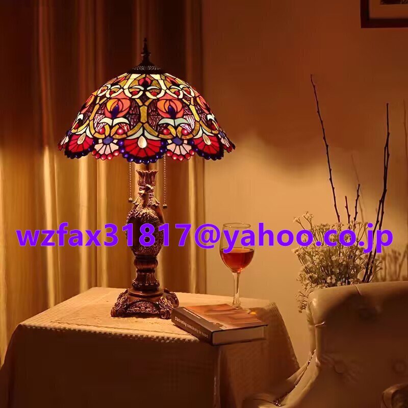 人気推薦◆【ステンドランプ ステンドグラス アンティーク 花柄】レトロな雰囲気がおしゃれ★ヴィンテージ ティファニー 照明拍卖
