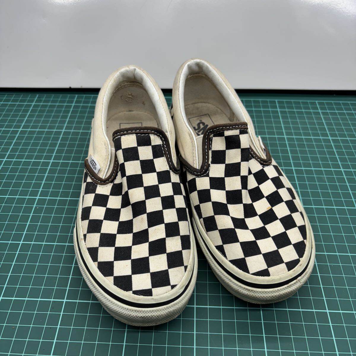 VANS ヴァンズ スリッポン チェッカー 23cm 拍卖