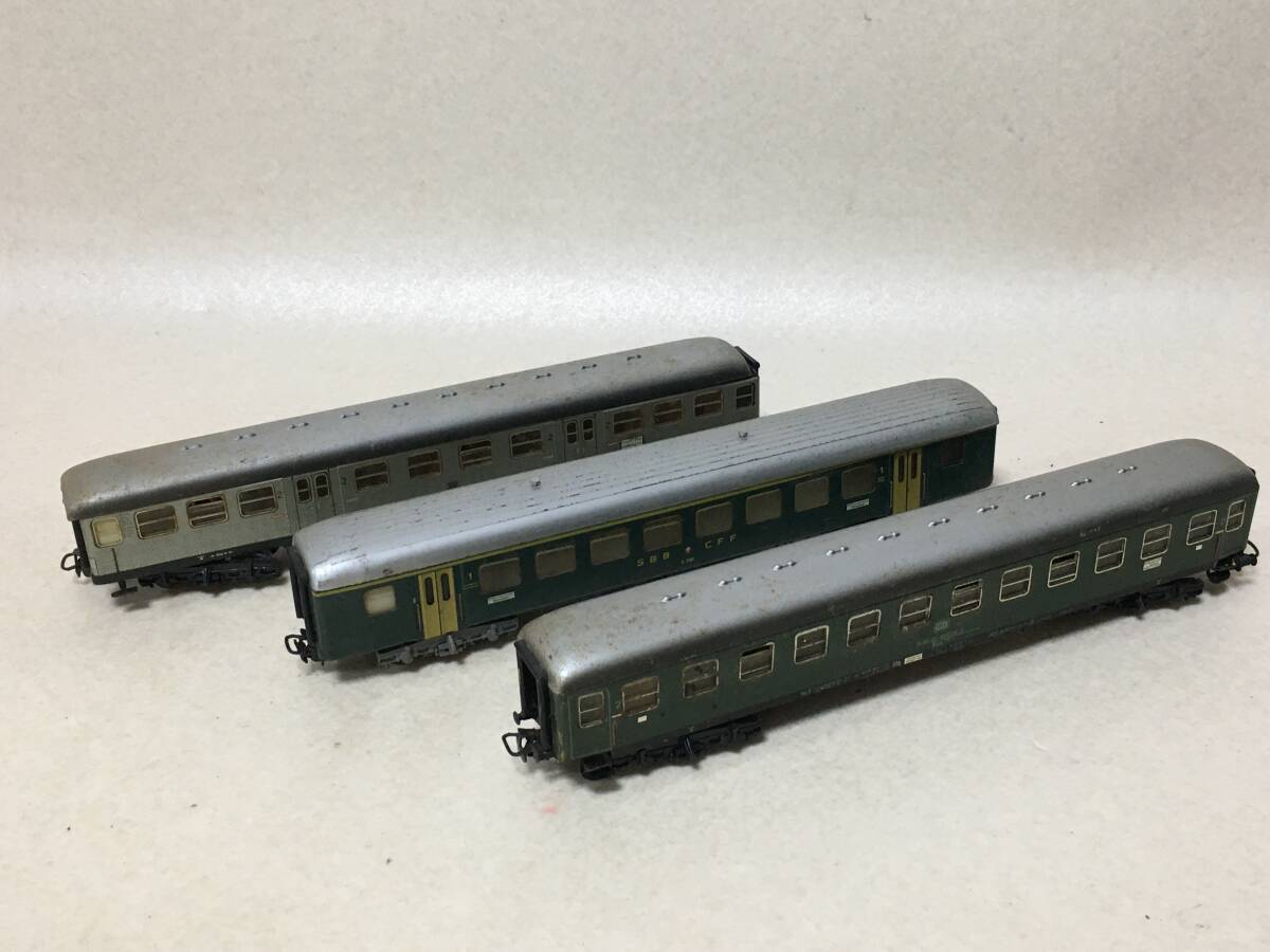 【E301】メルクイン MARKIN HOゲージ 西ドイツ製 4022/4082/4066 DB/SBB CFF A2561 客車 貨物車 車両 鉄道模型 拍卖