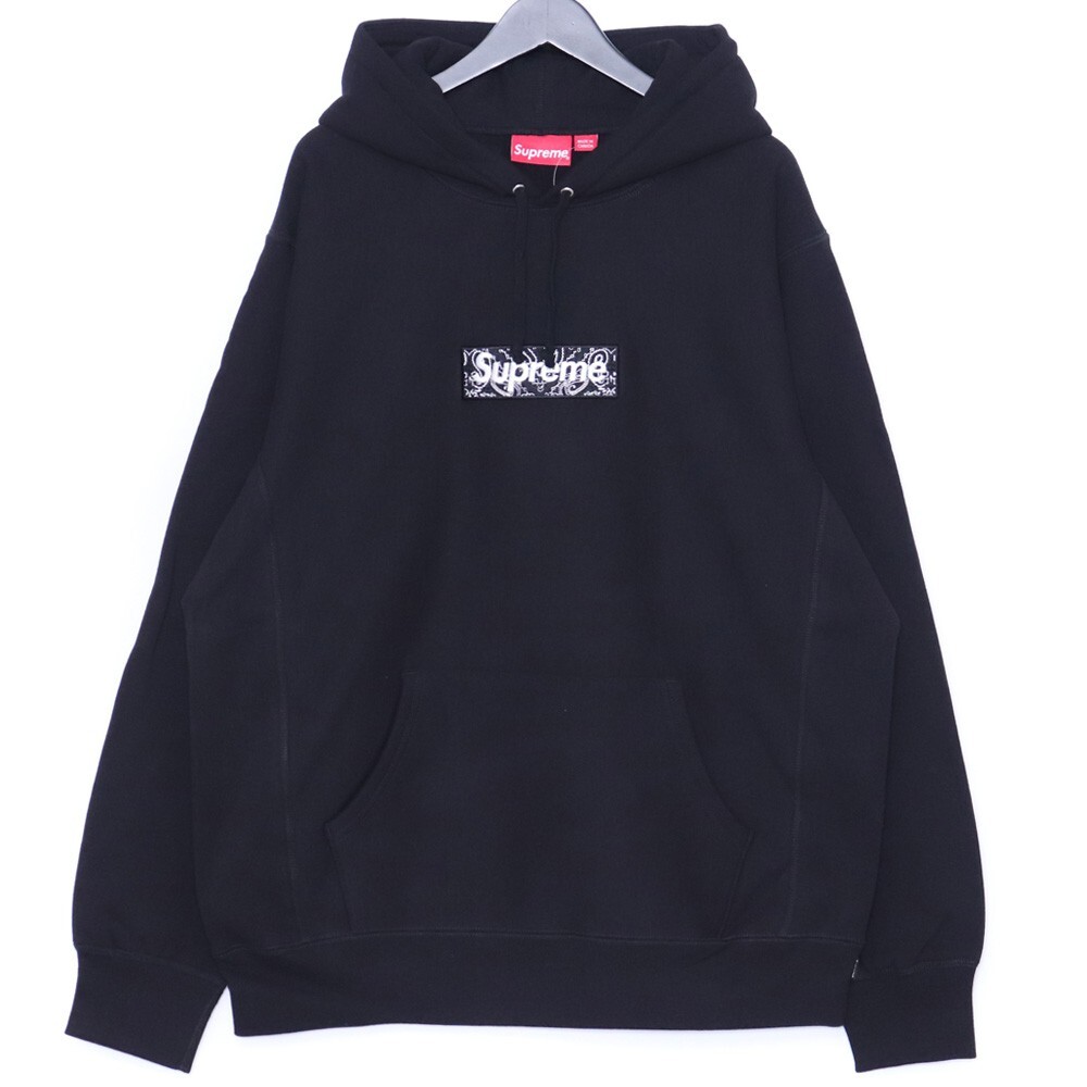 SUPREME Bandana Box Logo Hooded Sweatshirt XLサイズ ブラック シュプリーム バンダナボックスロゴ スウェットパーカー フーディー拍卖