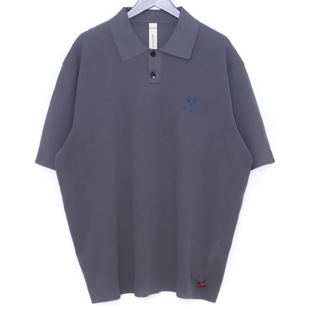 SHINYA KOZUKA MASSIVE POLO サイズMY グレー 240ISK83 シンヤコヅカ オーバーサイズ ニットポロシャツ Tシャツ 半袖カットソー拍卖