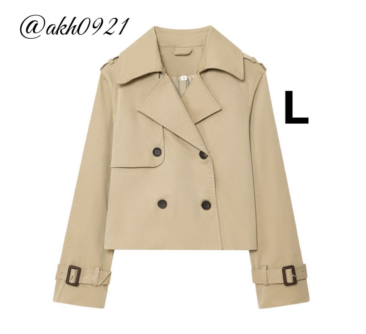 新品未使用★2025 A/W 秋新作★vintage ヴィンテージ レトロ トレンチコート アウター Lサイズ レディース★ZARA 好きな方に拍卖