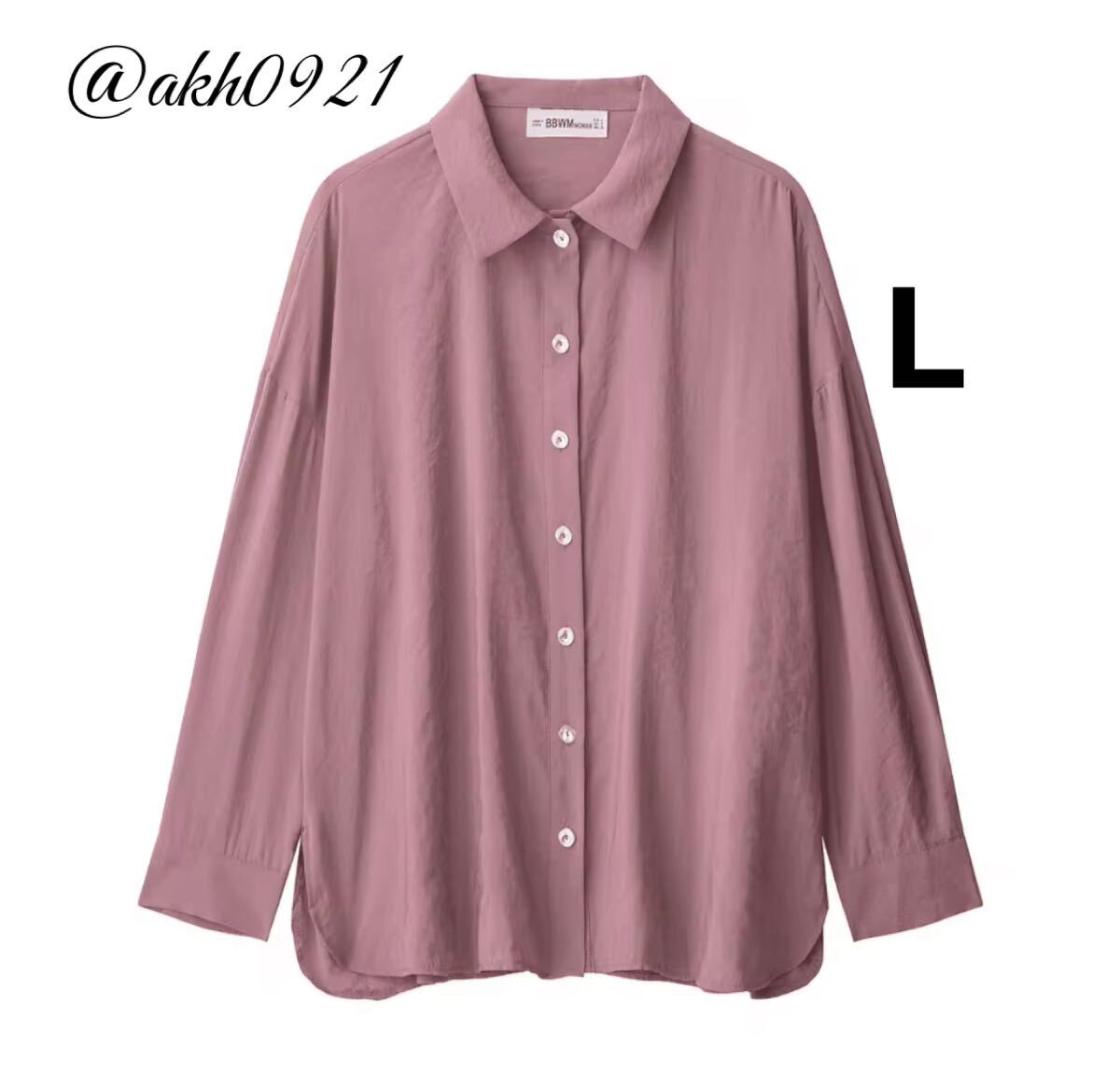 新品未使用★2025 秋新作★vintage ヴィンテージ レトロ モーヴカラー シャツ ブラウス トップス Lサイズ レディース★ZARA 好きな方に拍卖