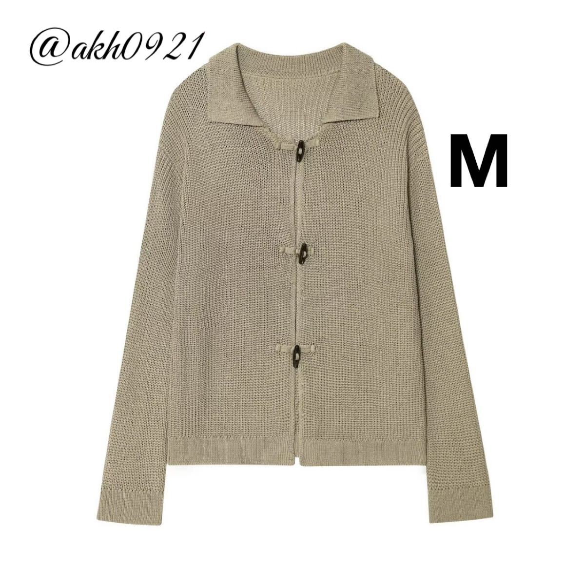 新品未使用★2025 A/W 秋新作★vintage ヴィンテージ レトロ ニット カーディガン トップス Mサイズ レディース★ZARA 好きな方に拍卖