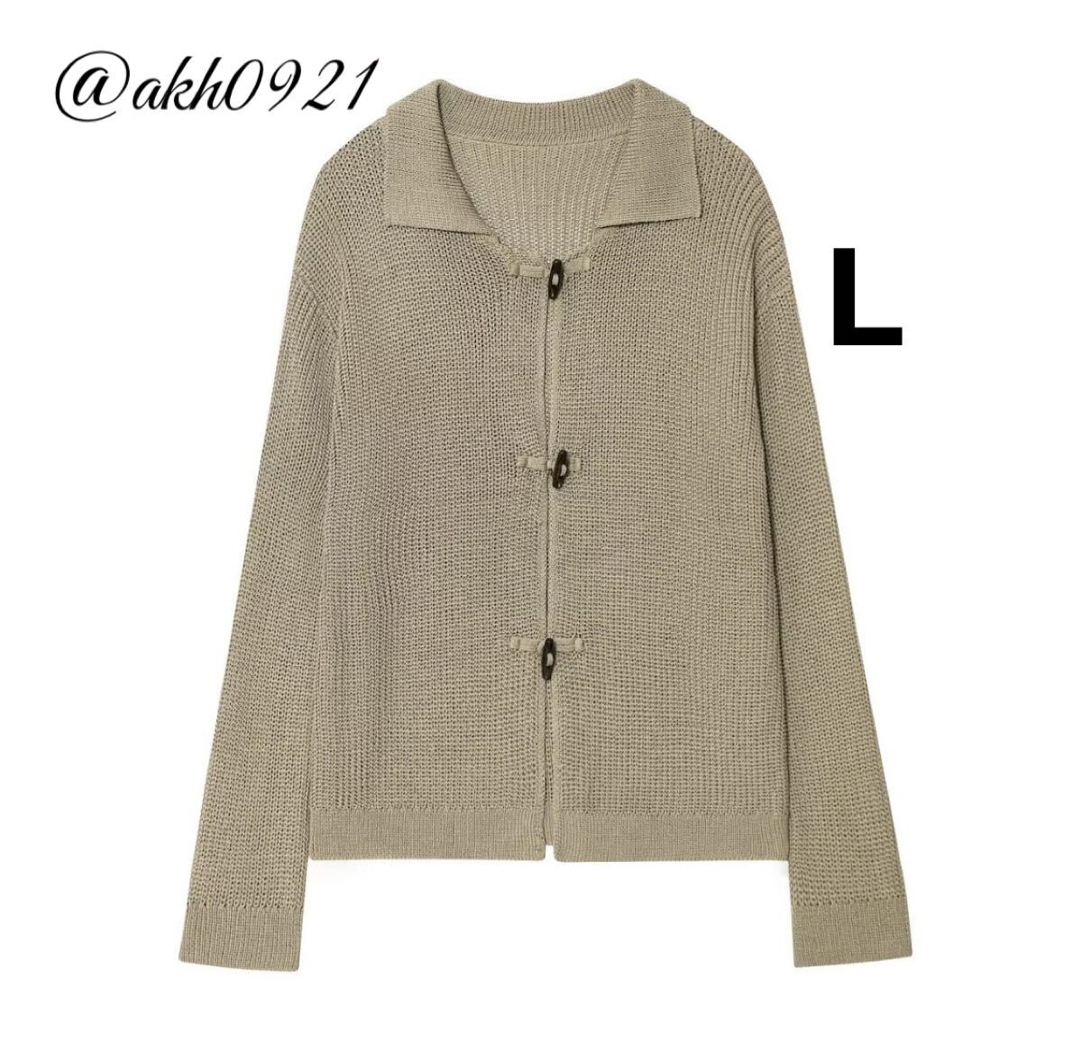 新品未使用★2025 A/W 秋新作★vintage ヴィンテージ レトロ ニット カーディガン トップス Lサイズ レディース★ZARA 好きな方に拍卖