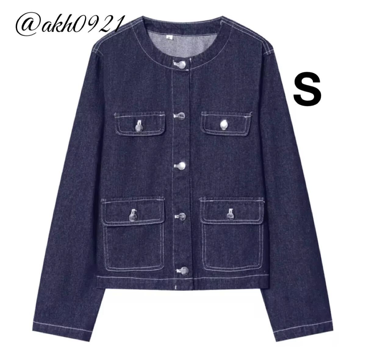 新品未使用★2025 A/W 秋新作★vintage ヴィンテージ レトロ デニム ジャケット Gジャン アウター Sサイズ レディース★ZARA 好きな方に拍卖