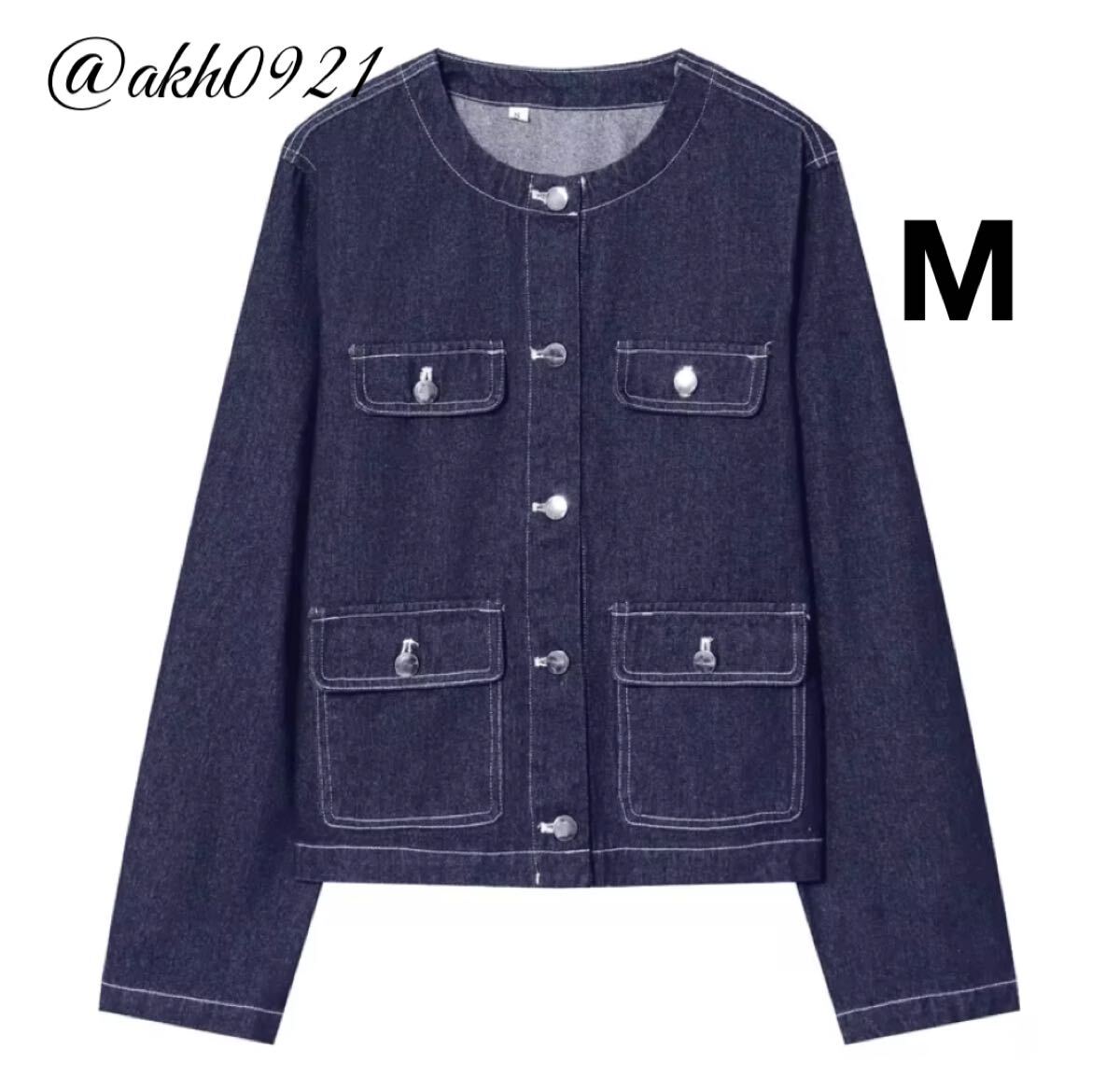 新品未使用★2025 A/W 秋新作★vintage ヴィンテージ レトロ デニム ジャケット Gジャン アウター Mサイズ レディース★ZARA 好きな方に拍卖