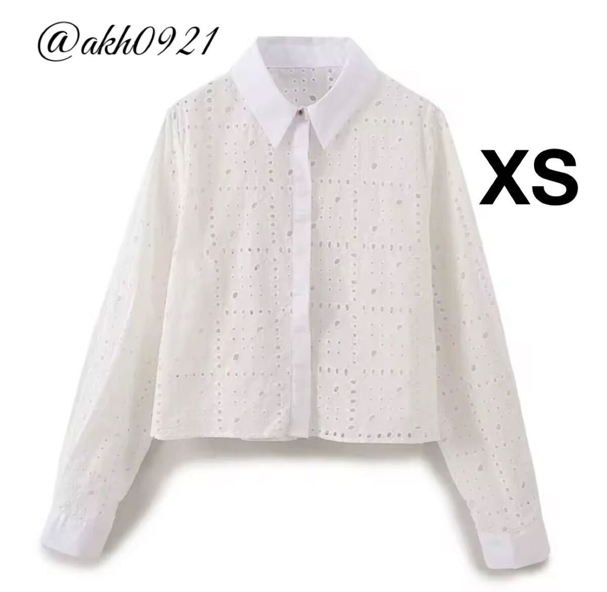 新品未使用★秋新作★vintage ヴィンテージ レトロ エンブロイダリー 刺繍 シャツ ブラウス トップス XSサイズ レディース★ZARA好きな方に拍卖