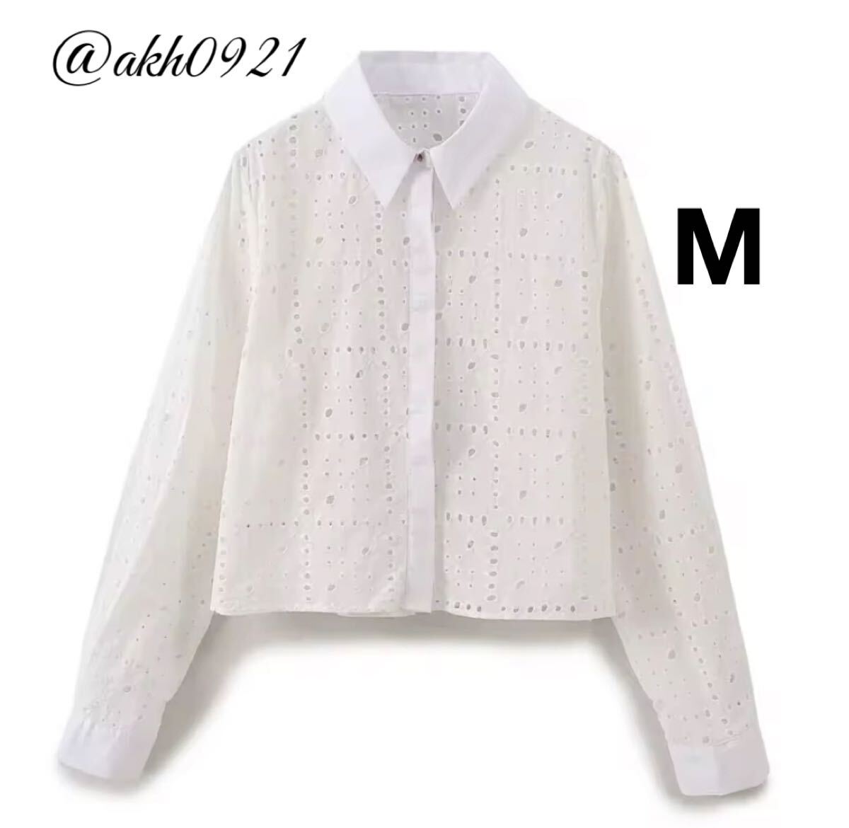 新品未使用★秋新作★vintage ヴィンテージ レトロ エンブロイダリー 刺繍 シャツ ブラウス トップス Mサイズ レディース★ZARA好きな方に拍卖