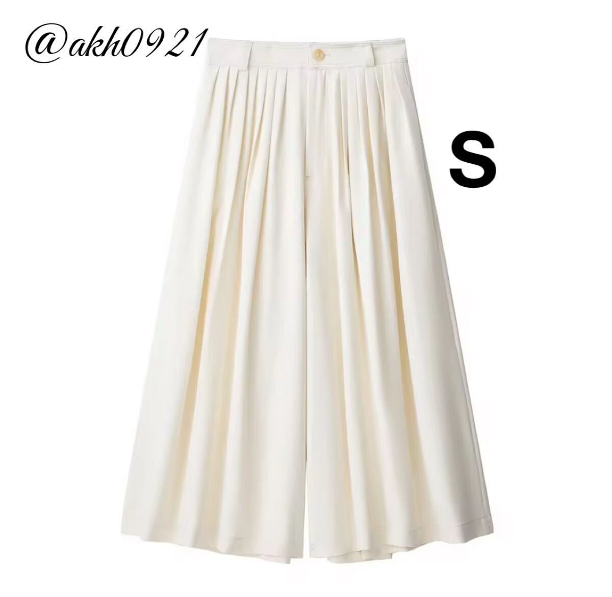 新品未使用★2025 秋新作★vintage ヴィンテージ レトロ ワイドパンツ ガウチョパンツ ボトムス Sサイズ レディース★ZARA 好きな方に拍卖