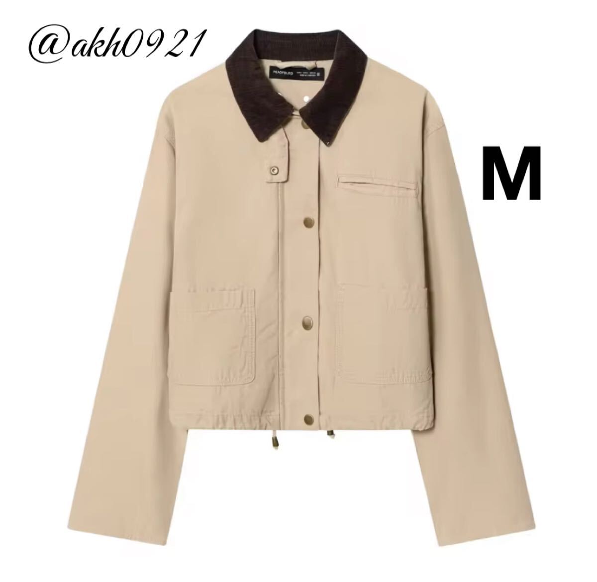 新品未使用★2025 A/W 秋新作★vintage ヴィンテージ レトロ バイカラー ジャケット アウター Mサイズ レディース★ZARA 好きな方に拍卖