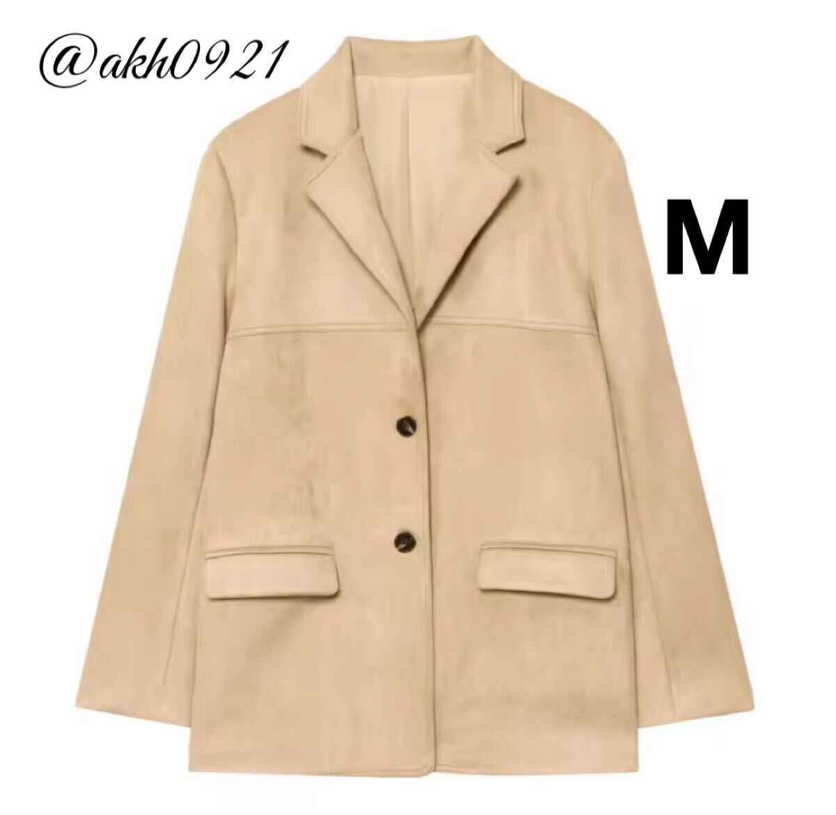 新品★秋新作★vintage ヴィンテージ レトロ スエード調 テーラードジャケット ブレザー アウター Mサイズ レディース★ZARA 好きな方に拍卖