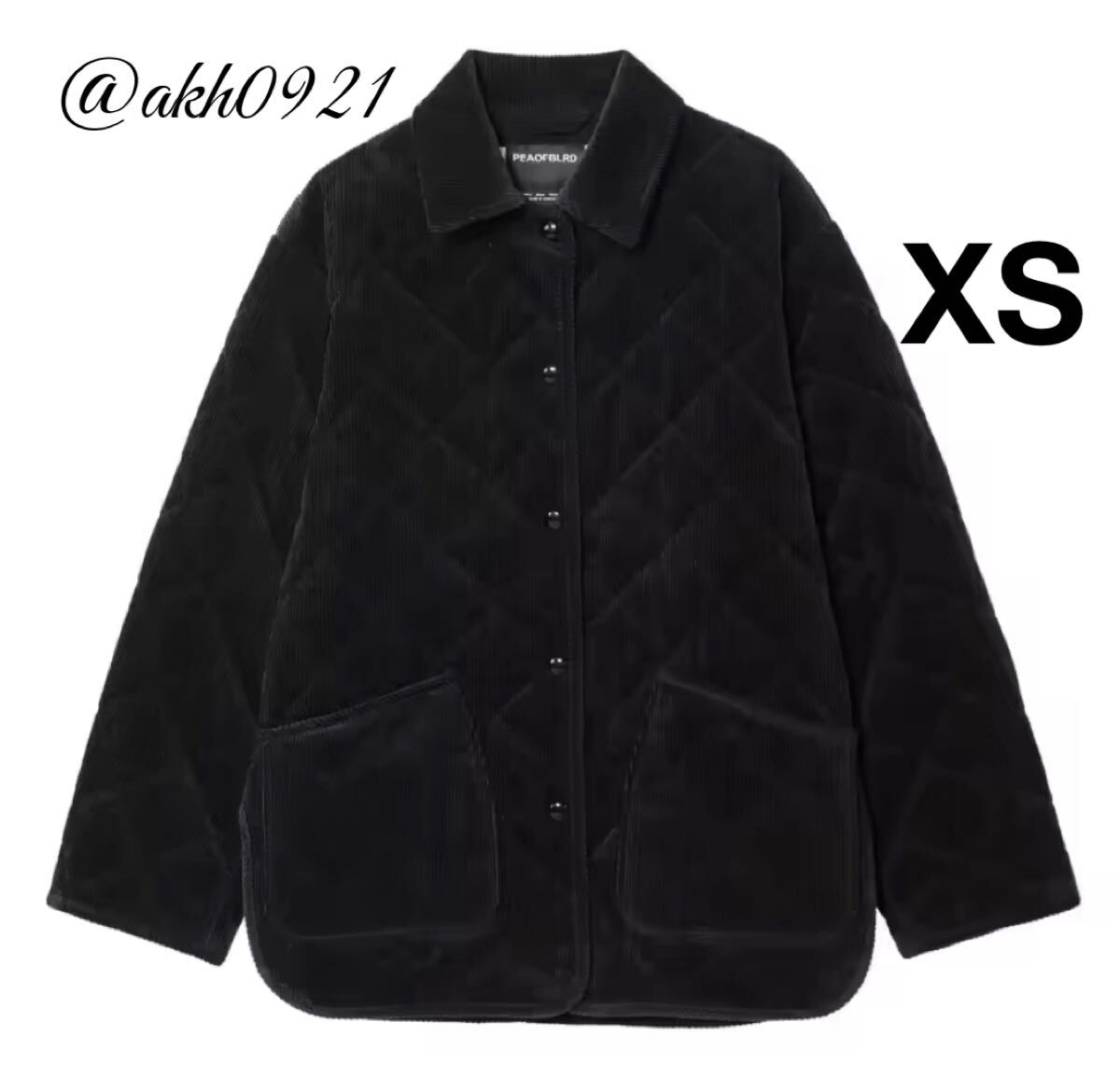 新品未使用★秋新作★vintage ヴィンテージ レトロ black キルティング ジャケット コート アウター XSサイズ レディース★ZARA 好きな方に拍卖