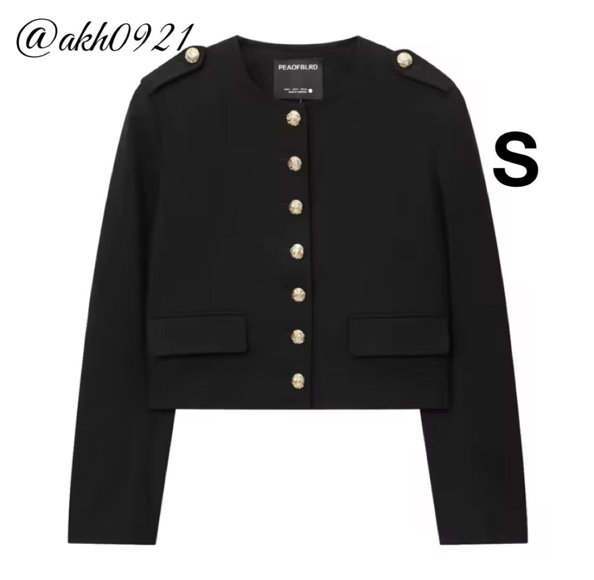 新品未使用★2025 A/W 秋新作★vintage ヴィンテージ レトロ ノーカラージャケット アウター Sサイズ レディース★ZARA 好きな方に拍卖