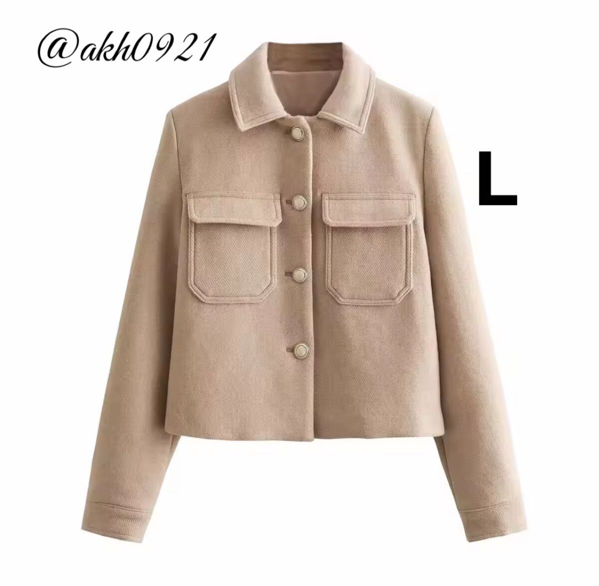 新品未使用★2025 A/W 秋新作★vintage ヴィンテージ レトロ ジャケット アウター Lサイズ レディース★ZARA 好きな方に拍卖