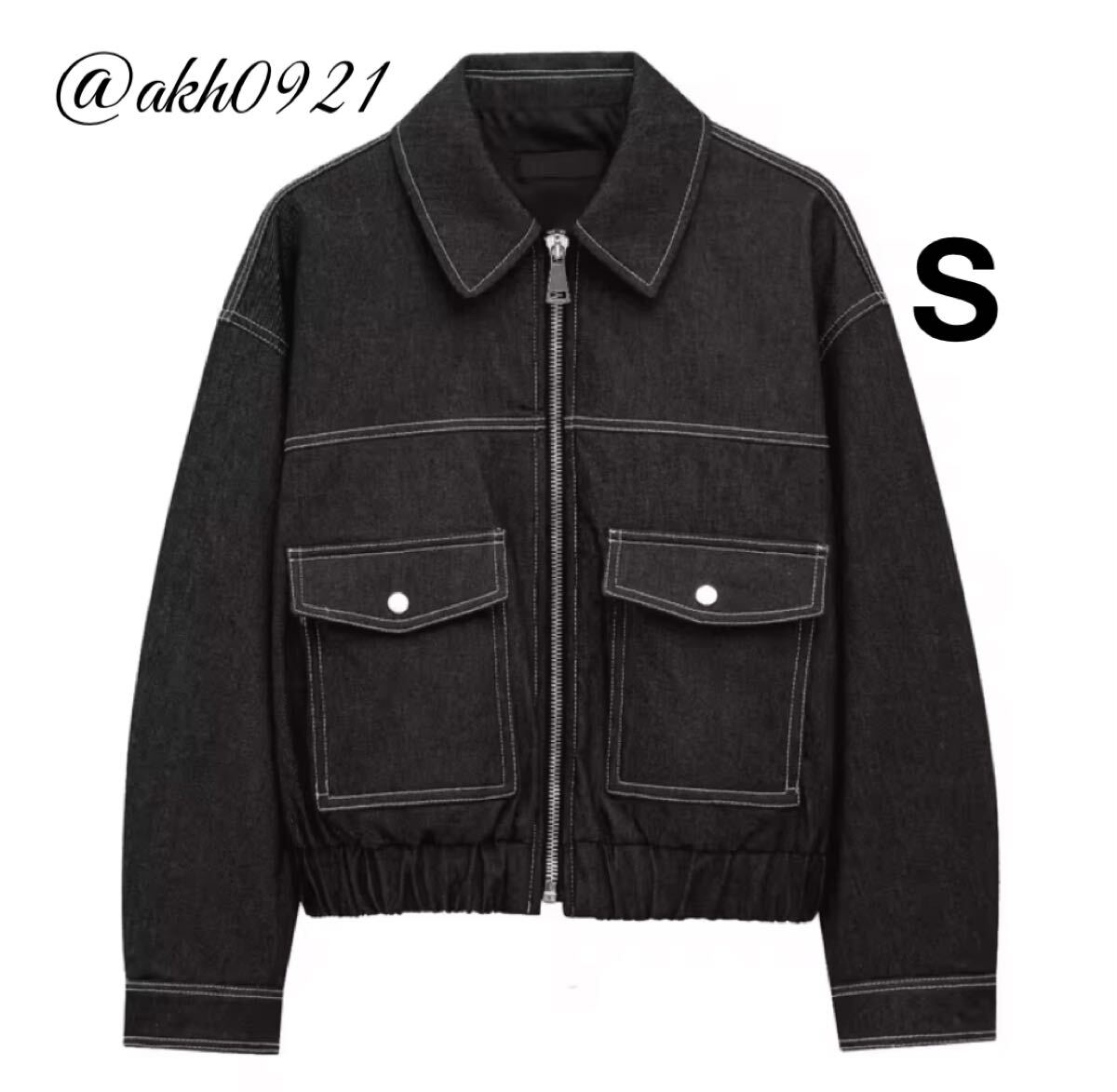 新品★秋新作★vintage ヴィンテージ レトロ ジッパー デニム ジャケット Gジャン ブルゾン アウター Sサイズ レディース★ZARA 好きな方に拍卖