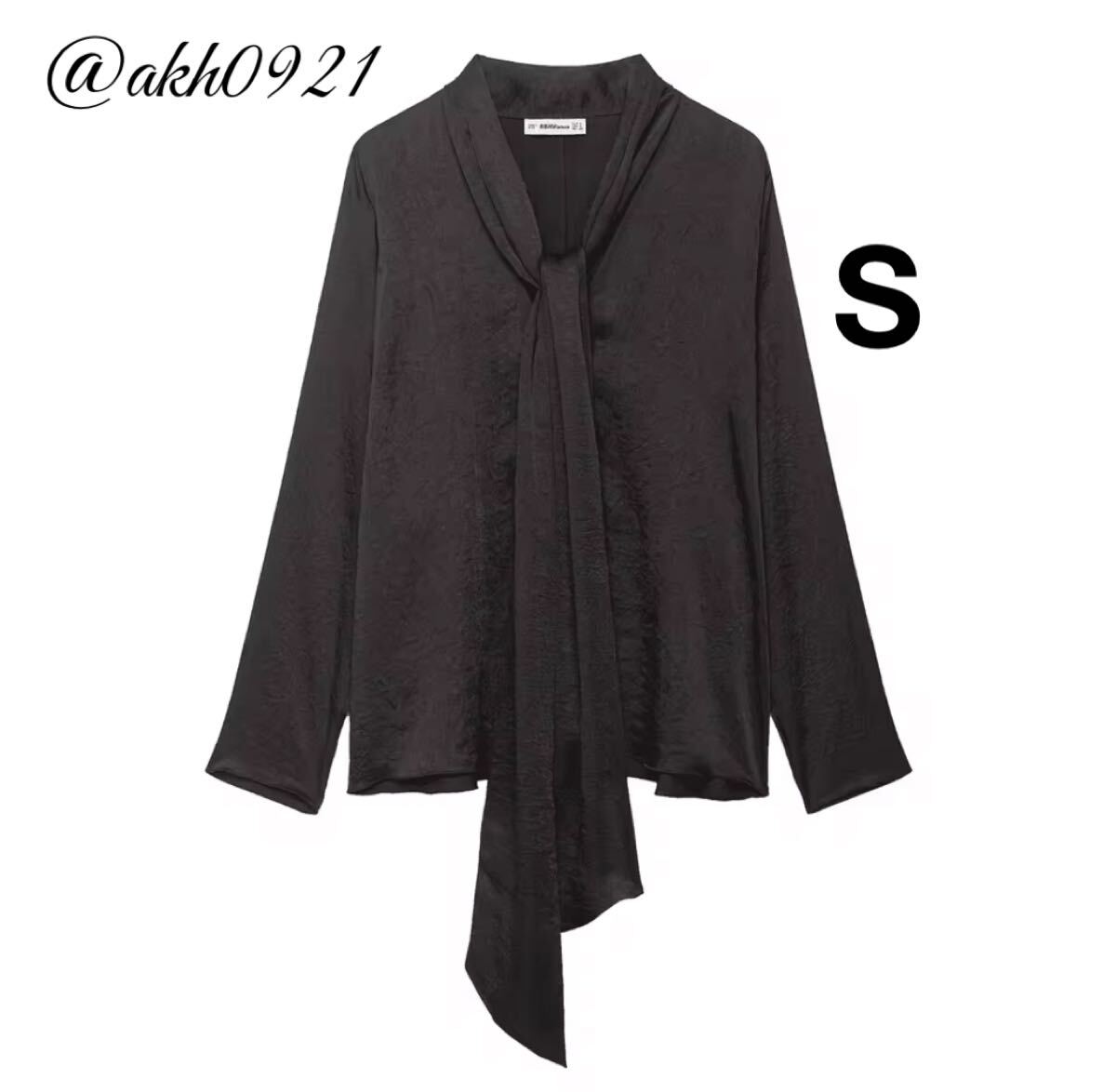 新品未使用★2025 S/S 秋新作★vintage ヴィンテージ レトロ ボウタイ ブラウス トップス Sサイズ レディース★ZARA 好きな方に拍卖