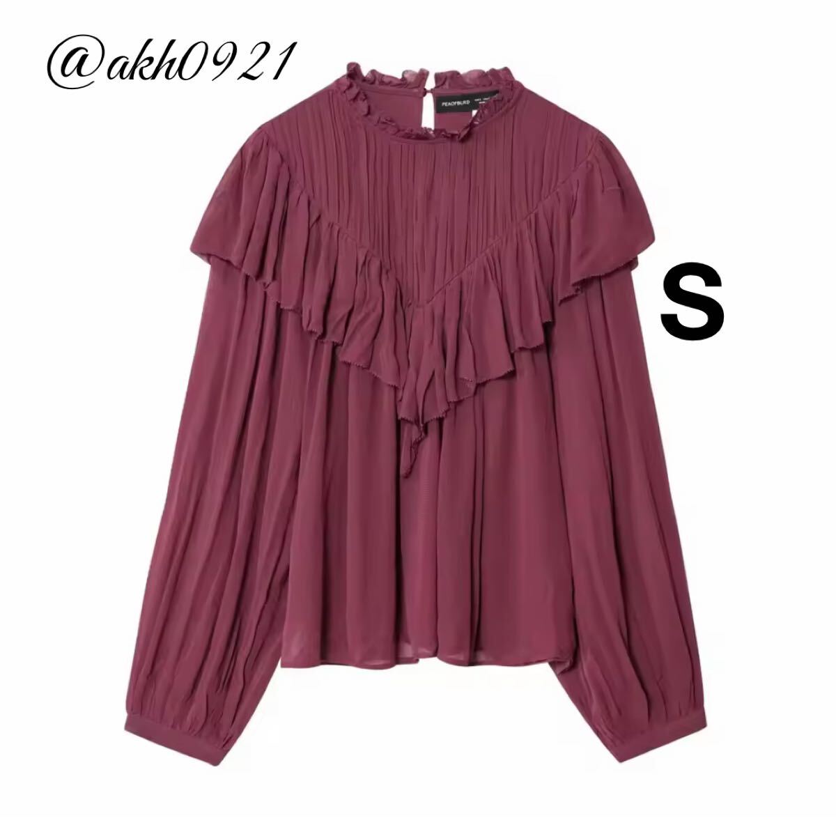 新品未使用★2025 A/W 秋新作★vintage ヴィンテージ レトロ フリル ブラウス トップス Sサイズ レディース★ZARA 好きな方に拍卖