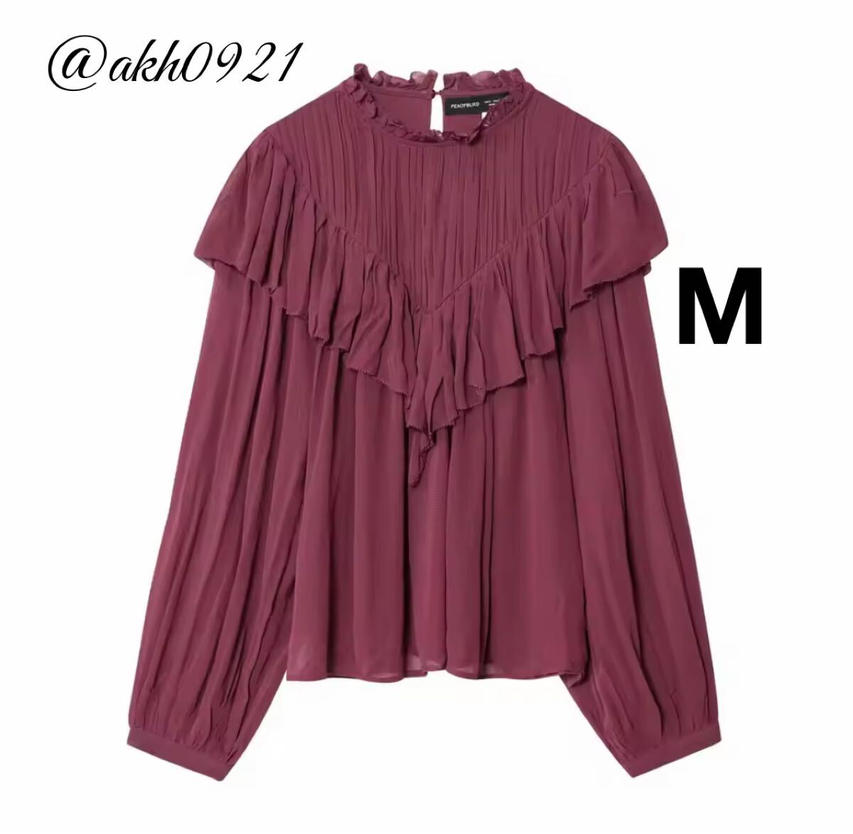 新品未使用★2025 A/W 秋新作★vintage ヴィンテージ レトロ フリル ブラウス トップス Mサイズ レディース★ZARA 好きな方に拍卖