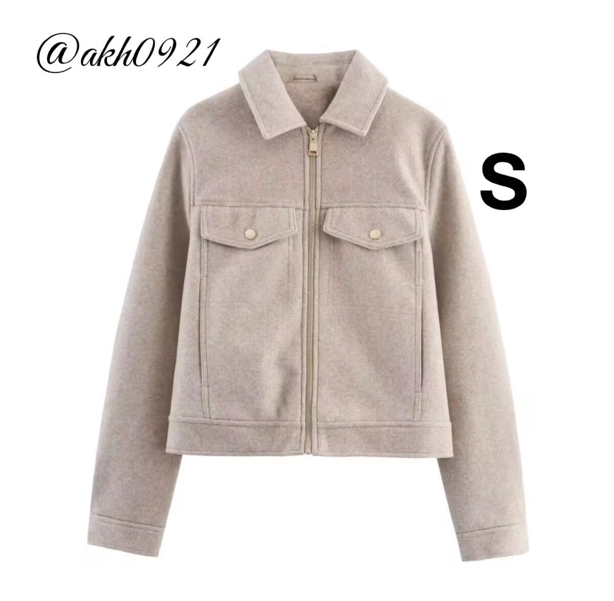 新品未使用★2025 A/W 秋新作★vintage ヴィンテージ レトロ ジャンパー ジャケット アウター Sサイズ レディース★ZARA 好きな方に拍卖